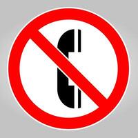 Symbol Do not use the phone vector