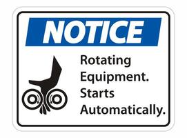 Rotating Equipment.Starts Automatically Symbol Sign Isolate on White Background,Vector Illustration vector