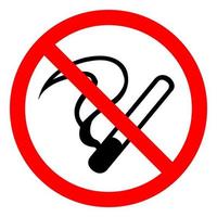 No Smoking Symbol Sign On White Background vector