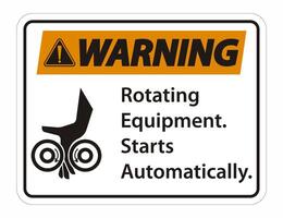 Rotating Equipment.Starts Automatically Symbol Sign Isolate on White Background,Vector Illustration vector