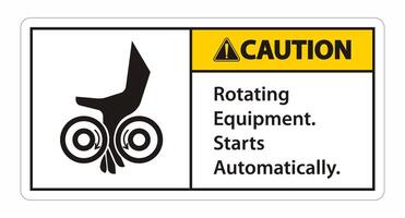 Rotating Equipment.Starts Automatically Symbol Sign Isolate on White Background,Vector Illustration vector