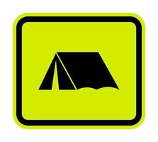 No Camping Sing Isolate On White Background,Vector Illustration vector