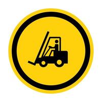 Beware Forklift Symbol Sign Isolate On White Background,Vector Illustration vector