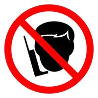 Walking Do Not Use Mobile Phone Symbol vector