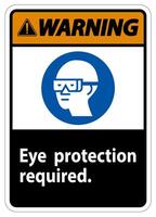 Warning Sign Eye Protection Required Symbol Isolate on White Background vector