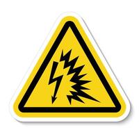 Warning Sign Arc Flash Symbol on white background vector