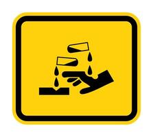 Beware Corrosive Substance Symbol Isolate On White Background,Vector Illustration vector