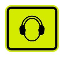 Symbol Wear hearing protection Isolate On White Background,Vector Illustration EPS.10 vector