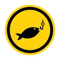 No Fishing Symbol Sign Isolate On White Background,Vector Illustration EPS.10 vector