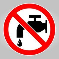 No water tap sign on white Background vector