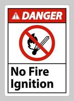 Danger No Fire Ignition Symbol Sign On White Background vector