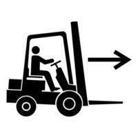 Forklift Point Right Symbol Sign Isolate On White Background,Vector Illustration EPS.10 vector