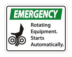 Rotating Equipment.Starts Automatically Symbol Sign Isolate on White Background,Vector Illustration vector