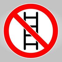 Do Not Use Ladders Symbol vector