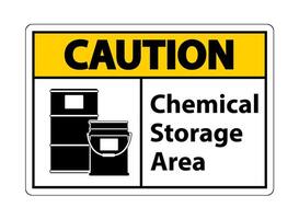 Caution Chemical Storage Symbol Sign Isolate on transparent Background,Vector Illustration vector