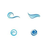 Diseño de ilustración de vector de icono de onda de agua