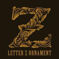 Letter Z logo vintage ornament style vector