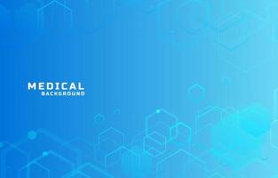 blue hexagonal medical and healthcare background design vector