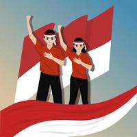 Celebre el día del compromiso de la juventud de Indonesia vector