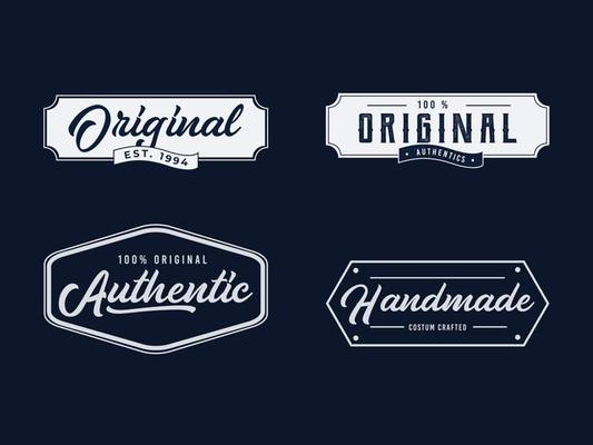 authentic badge label design concept.