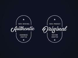 authentic badge label design concept. vector