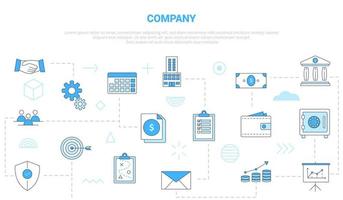 company business concept with icon set template banner vector