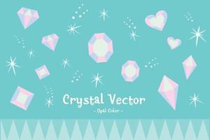 Crystal vector Opal Unicorn color