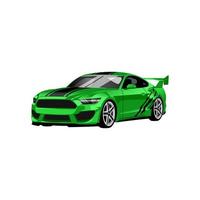 green sports car vector