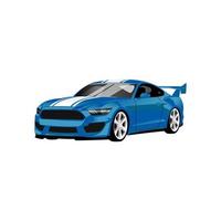 blue sports car vector