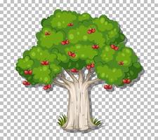 Tree on grid background vector