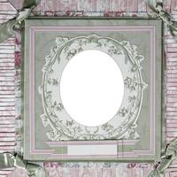 Heritage Theme Scrapbook Frame Template photo