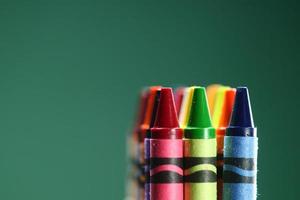 Colorful Back to School Crayons photo