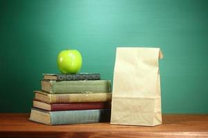 Green Back to School Themed Background Image photo