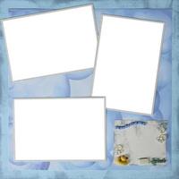 Handmade Scrapbook Paper Page Layout to Insert Your Images photo