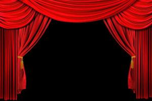 Red Draped Stage Background photo