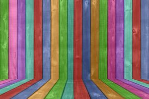 Vibrant Colored Wood Fence Background photo
