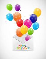 Happy Birthday Card Vector Illustration