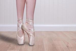 Perfect Ballet Dancer En Pointe With Copy Space photo