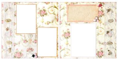 Handmade Scrapbook Paper Page Layout to Insert Your Images photo