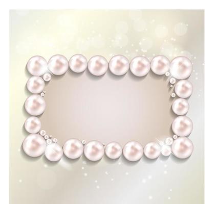 Beauty Pearl Frame Background Vector illustration