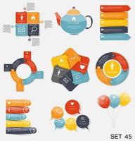 Collection of Infographic Templates for Business Vector Illustration