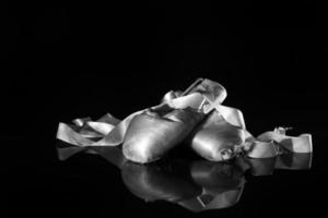 Lightpainted Pair of Ballet Pointe Shoes photo