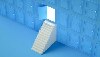 3d rendering of locker background with stairs