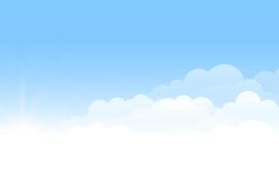 fondo de cielo azul brillante con nubes vector