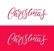 Christmas handwritten holiday calligraphic text. Xmas vector typography design for postcard, banner, poster. Merry Christmas hand lettering.