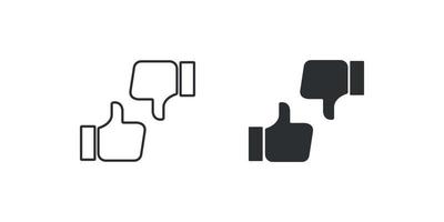 like and unlike button vector isolated icon Free Vector