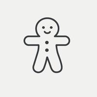 cookie icon. christmas, decoration, holiday, sweet, dessert isolated vector. Gingerbread icon vector. vector