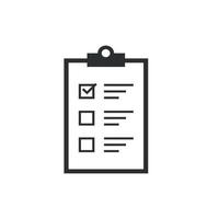 Document with check box vector illustration icon. Clipboard, checklist icon Free Vector