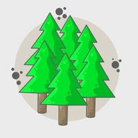 tree illustration for celebrations vector