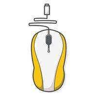 Mouse computer flat design front view vector